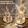 Wooden Material 3D Puzzle Graffitiable Music Box For Kids Wooden Cello Model  For Adults