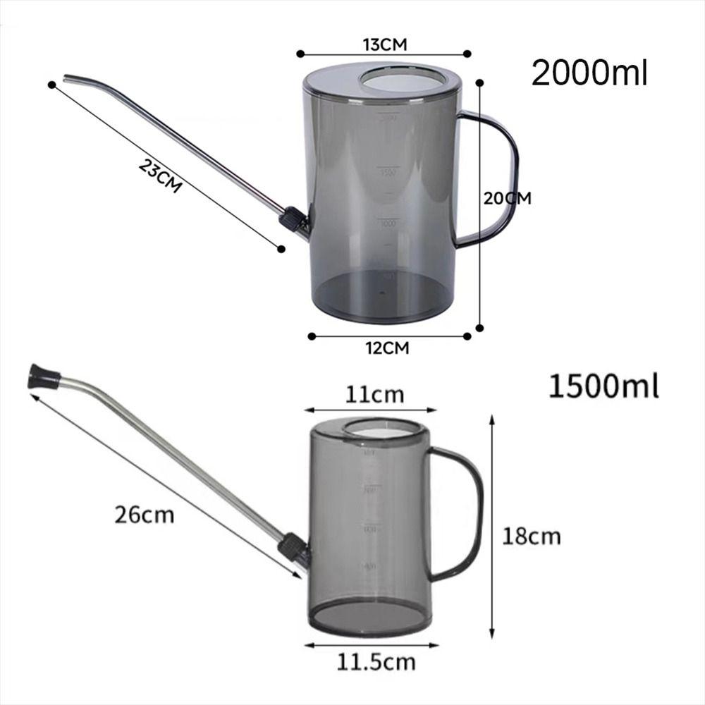 Stainless steel Garden Watering Can Long Nozzle With Tick mark Watering Bucket 1.5L/2L Watering kettle