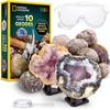 National Geographic Break Open 10 Geodes and Explore Crystals Science Kit (NGGEO10) [Parallel Import]