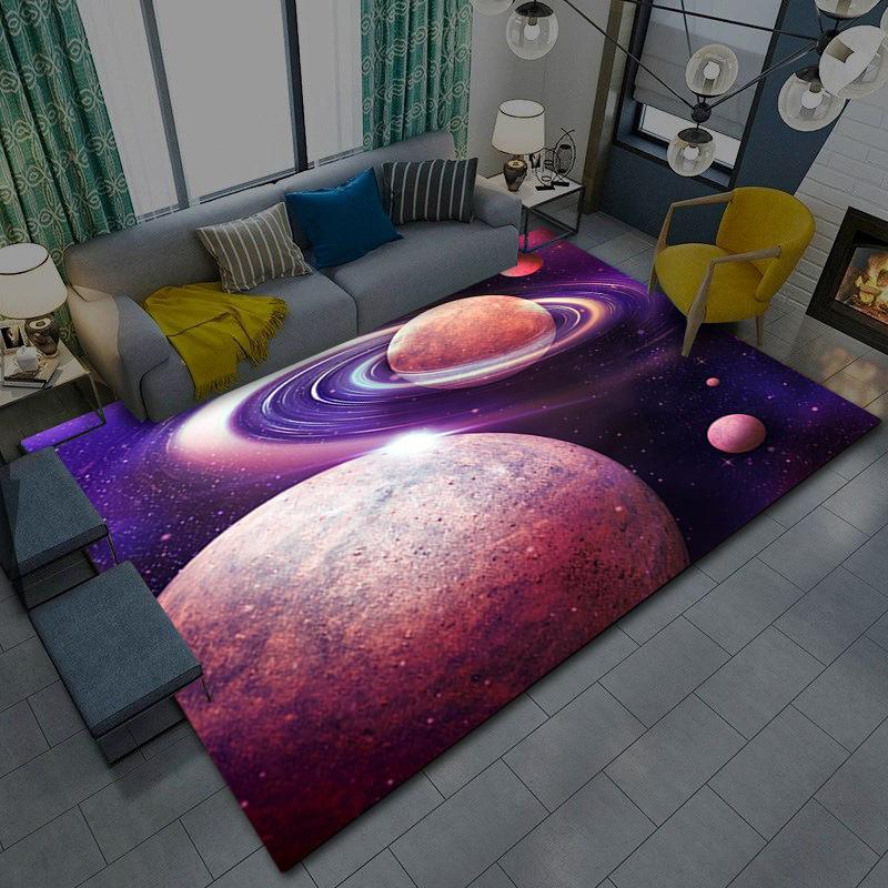 Living Room Carpet Modern Starry Sky Colorful Cartoon Theme Children's Bedroom Room Carpet Mat