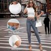 Rundhals T-Shirt Basic Kurzarm Crop Top Damen T-Shirt Casual Tank Top Schlanke weibliche Crop Top Fashion T-Shirt Y2k Streetwear