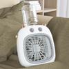 Tragbarer Mini Monster Dual-Sprüh-Befeuchtungsventilator Leiser wiederaufladbarer Schreibtischventilator