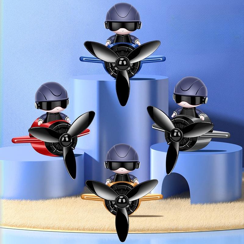 Universal Car All Years Astronaut Airplane Shape Car Air Freshener Cute Cartoon Spaceman Car Air Outlet Perfume Clip Decoration