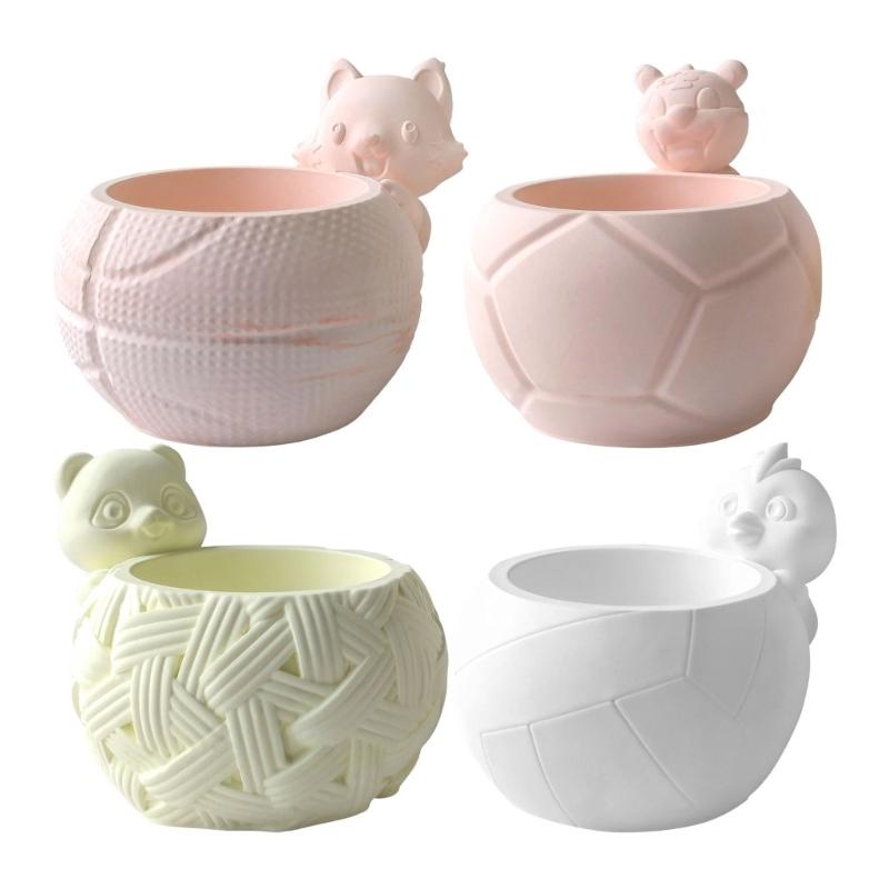 Silicone Mould for Animal Shaped Flower Pot Craft Cement Planter Making