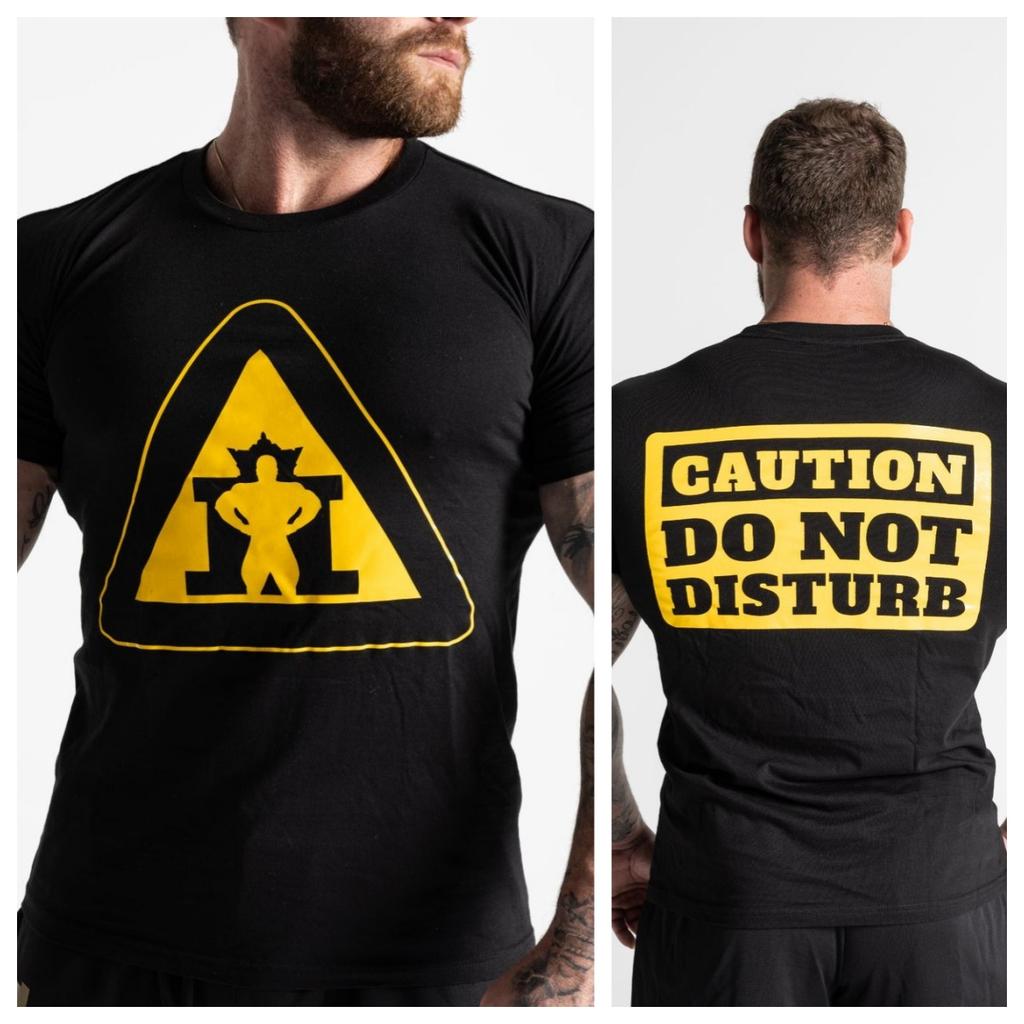 Caution Do Not Disturb Fitness Training Sports Trendy Casual TShirt Mens and Womens Luxury Brand Top