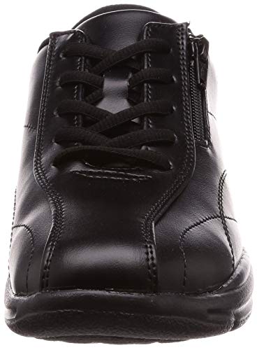 Asahi Women's L511 Lightweight Zippered Walking Shoes, Black, Size 23.5 Cm, 4E