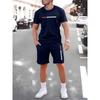 Completo Casual Estivo da Uomo Moda Streetwear da Uomo T-shirt Pantaloncini Set Due Pezzi Abbigliamento Sportivo Leggero Traspirante da Uomo