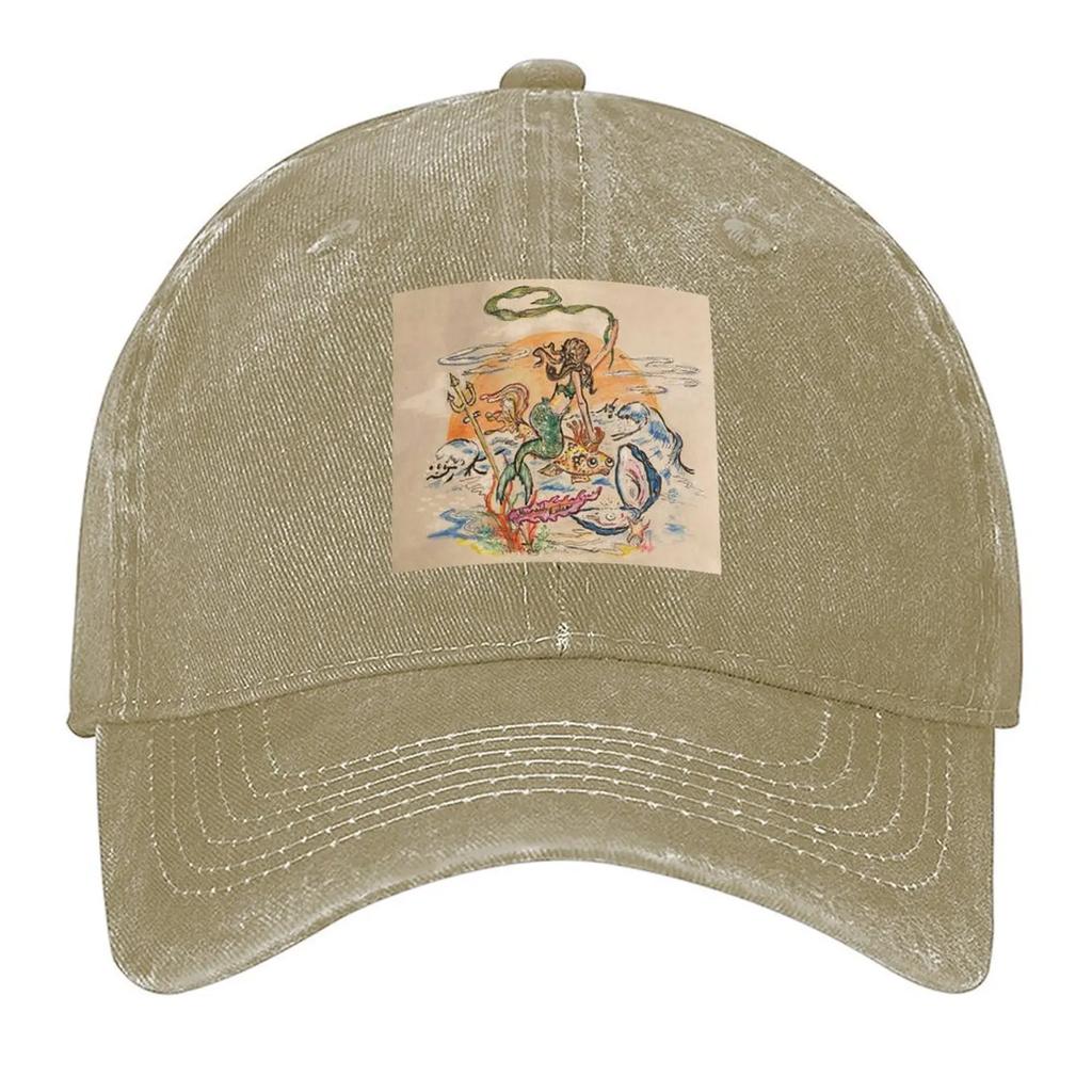 Mermaid Rodeo Above the Waves Baseball Cap fishing caps man Anime New In The Hat Fashion Beach WomenMen's