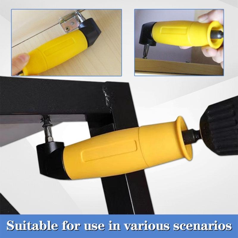 Right Angles Drill Extension Tool with Ergonomic Designs, Angled Bit Holder For Efficient Fastening In Narrow Space