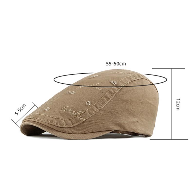 Newsboy Caps for Men Embroidery Beret Outdoor Casual Ivy Hat Women's Sunscreen Sun Hat Forward Hat Gatsby Painters Hats