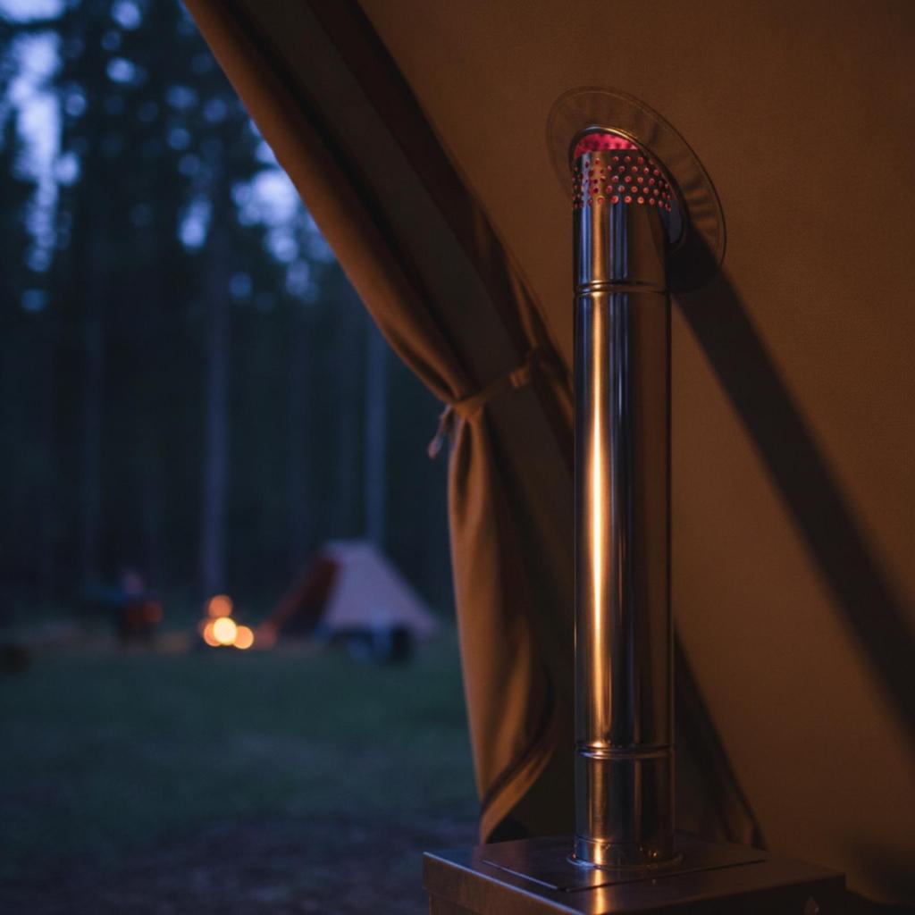 Stainless Steel Chimney Pipe for Camping Heater, Backpackers