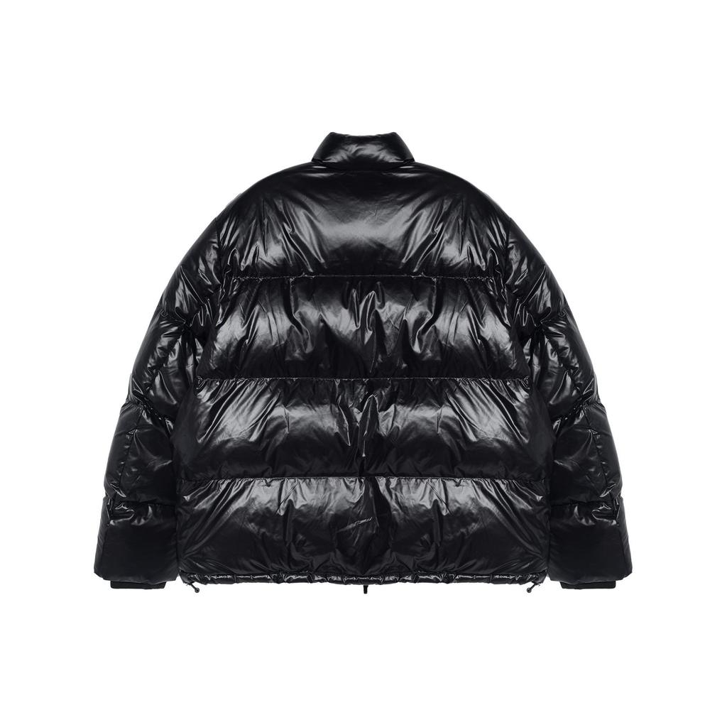 Armani Exchange Solid Color Logo Patch Zip Up Warm Stand Collar Down Jacket Men Outerwear Black 8NZBP2-ZNYNZ-1200