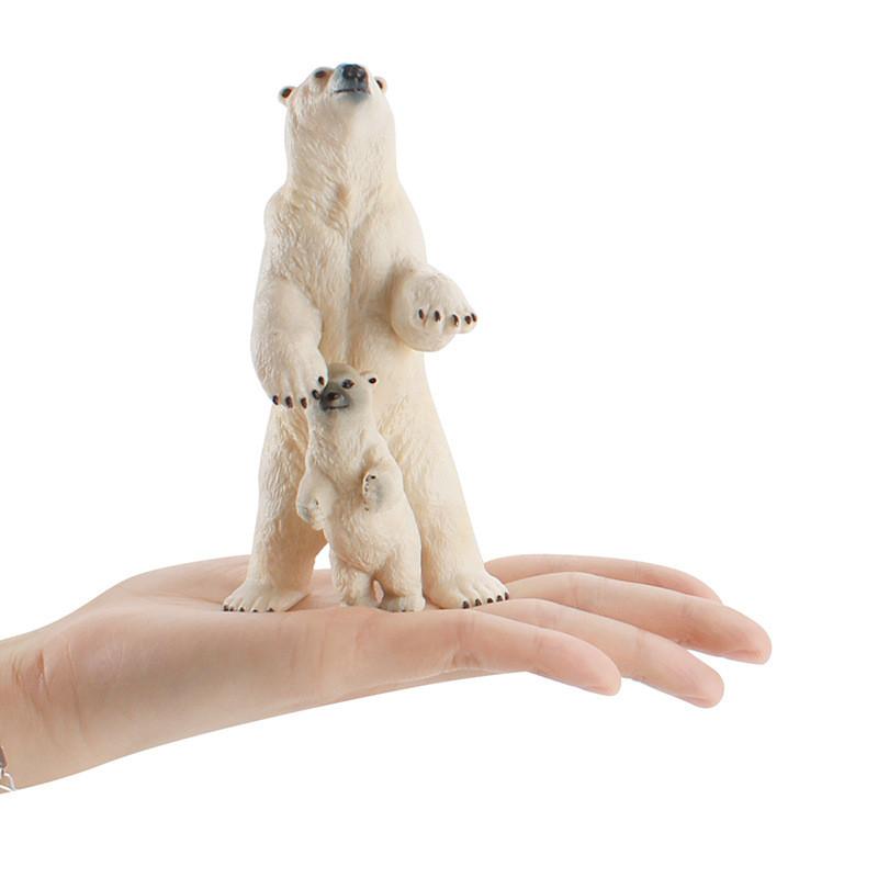 Standing Polar Bear Animal Miniature Pvc Figurines Set With Static Models For Home Decor And Collectors
