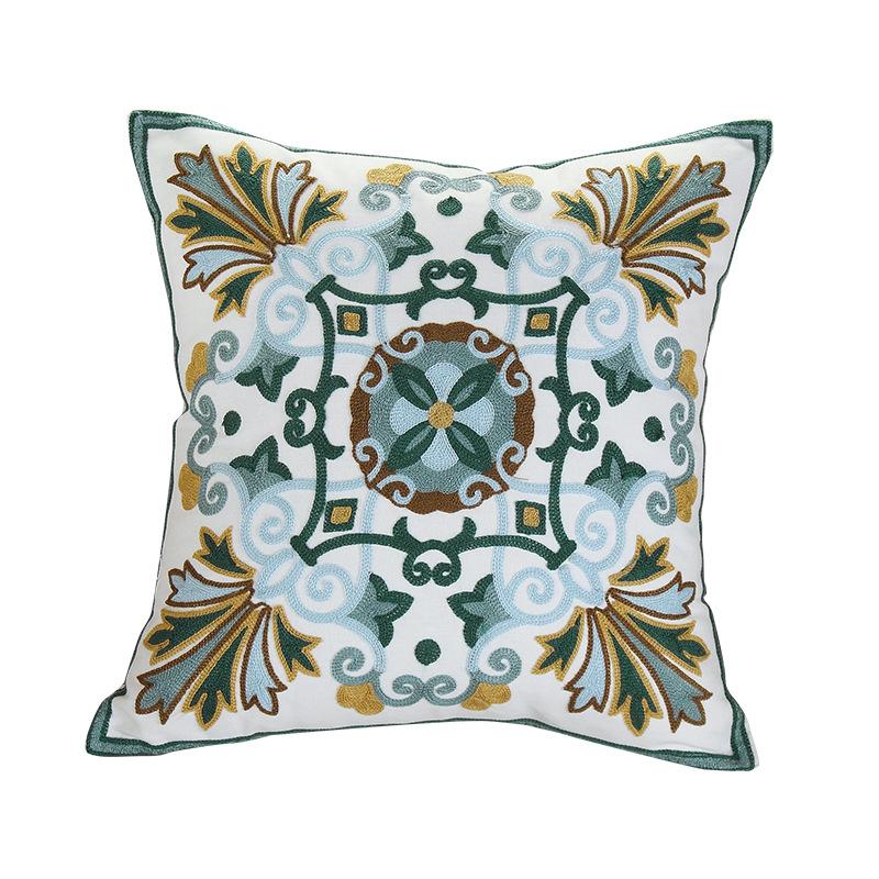 Cotton Embroidery Sofa Cushion Cover Cartoon Pillow Bed Bedside Pillow