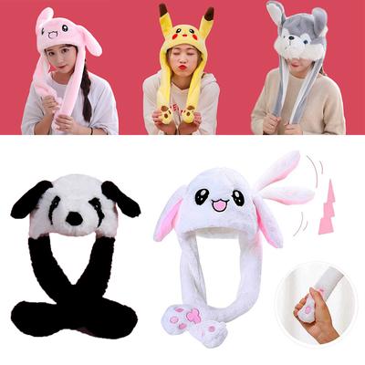 Králičí čepice s pohyblivýma ušima,Kawaii Cosplay,Roztomilá čepice zajíčka,Festival,Dovolená,Narozeniny,Vtipný dárek pro děti,Chlapce,Dívky
