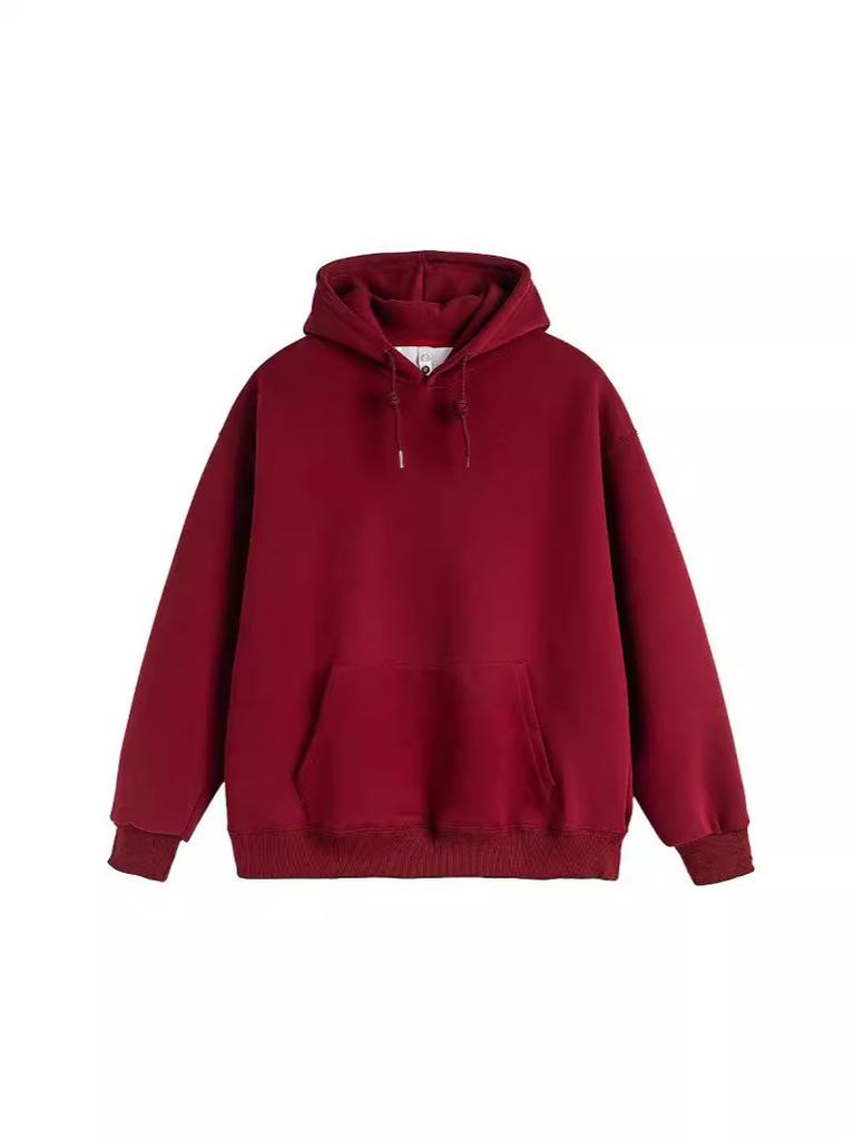 RUIIENRS x Ropucha Fall Heavyweight Cotton Hoodie Oversized Unisex Pullover Sweatshirt WY8608