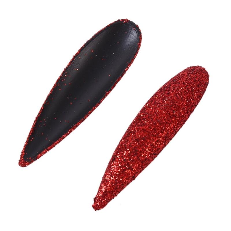 10Pcs Glittering Halloween Fingernails Halloween Claws Nails Tip Halloween Cosplay Accessories For Women Masquerade