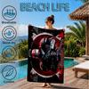 Knightly Warrior In Armor Beach Towel, Microfiber Beach Towel, Perfect For Pool, Beach, Travel, Home Decor Beach Party Fan Gifts