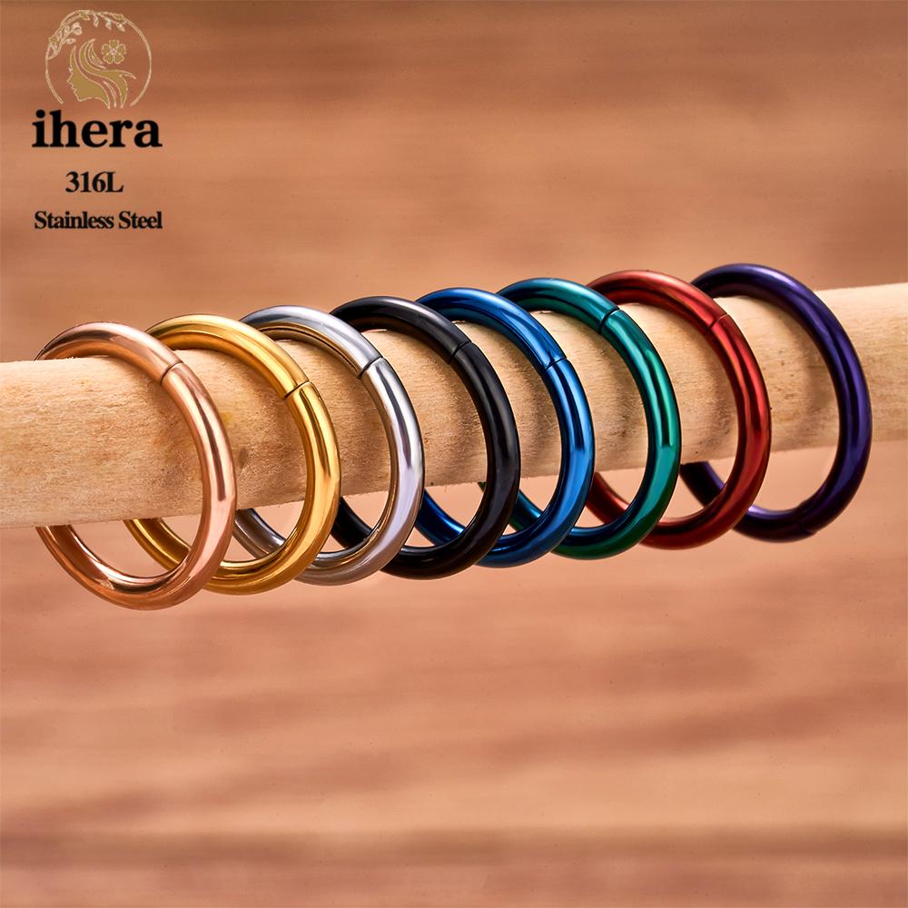 1/10PCS Stainless Steel Round Small Nose Ring Hoop 16G 18G 20G Hinged Segment Tragus Septum Cartilage Piercing Body Jewelry