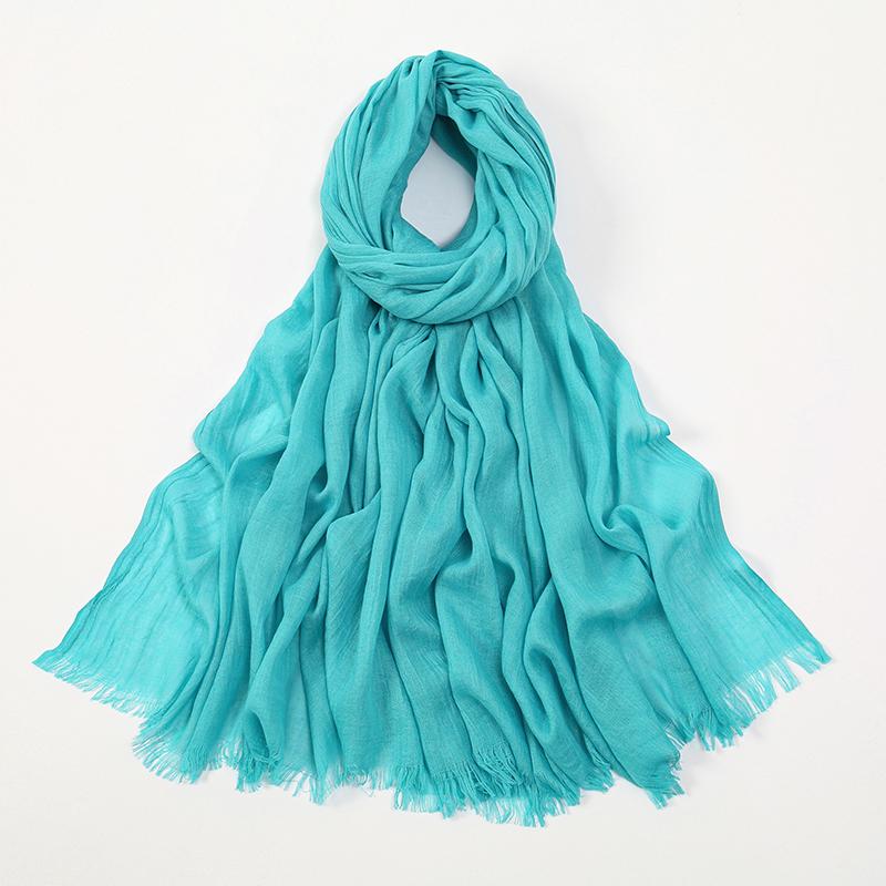 Large Size Cotton Feeling Scarf Women Plain Foulard Femme Luxury Hijab Long Bandana Evening Party Dress Shawls and Wraps