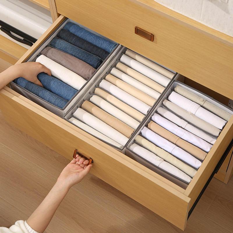 Clothes Storage Box Wardrobe Layered Organizer Box Household Containers Divider Home Storage Basket For Clothes Underwear