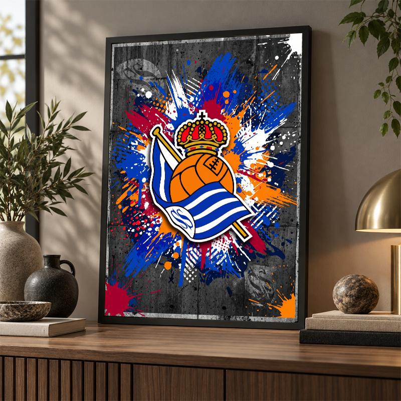 Real Sociedad FC Diamond Painting Kit 5D Full Drill DIY Diamond Mosaic Wall Art Home Decor
