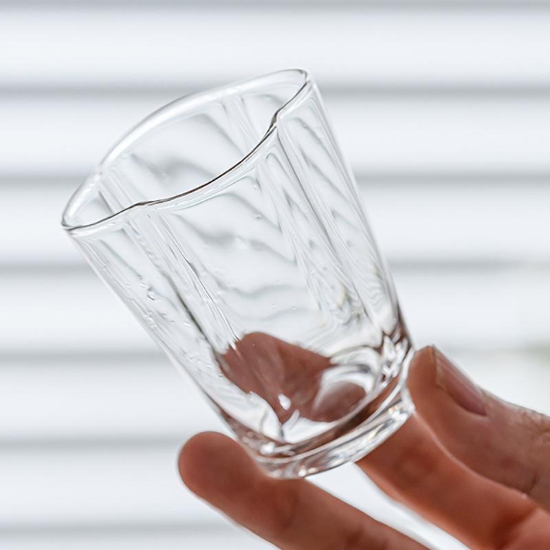 Japanese Style Glass Teacup Creative Handmade Kung Fu Tea Cups Chahai Heat-Resistant Transparent Small Teacup Drinkware New