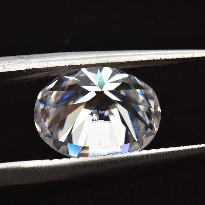 Moissanit Edelstein Oval Schliff D Farbe VVS1 Labor Synthetisch Erzeugt Hitze Diamant für DIY Schmuckherstellung Materialien mit Bericht
