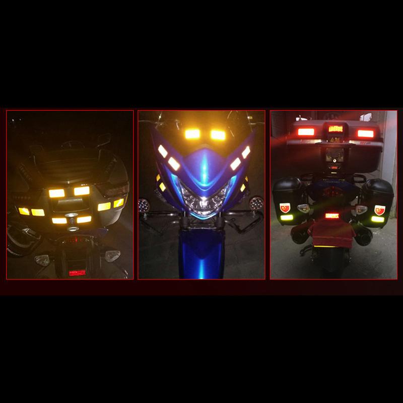 10PCS Night Reflective Stickers,Safety Warnings,Reflective Mirror Tape,Automotive Parts,For Various Vehicle Models
