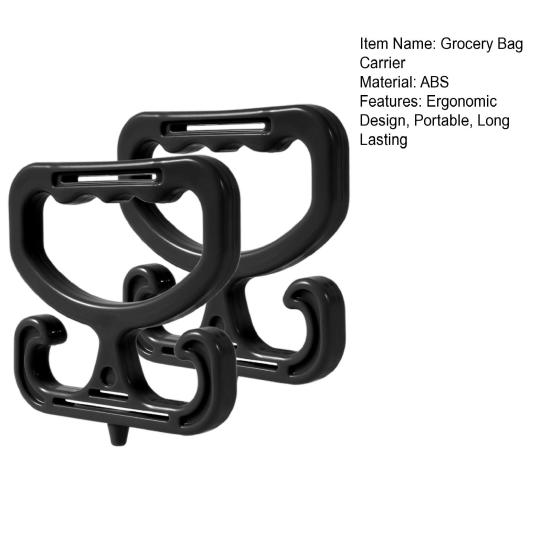 1/2Pcs Grocery Bag Carrier Shopping Bag Handles Ergonomic Design Comfortable Grip Grocery Bag Holder Carry Handles