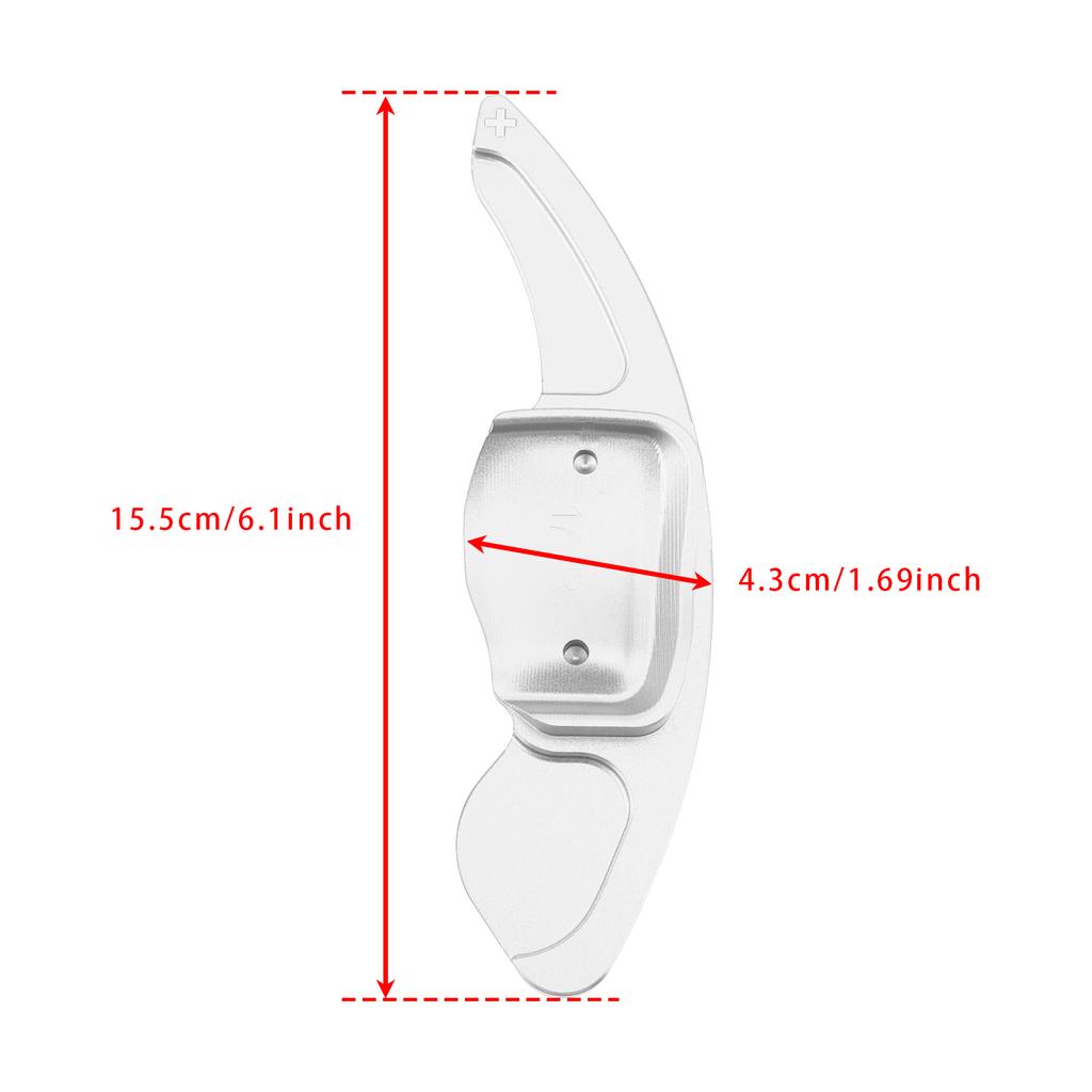 Steering Wheel Paddle Shifter Extension For VW Golf 6 Tiguan CC Aluminium Silver