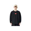 Anta National Flag Solid Color Logo Print Crew Neck Sweatshirt Unisex Tops Black 172250701-2