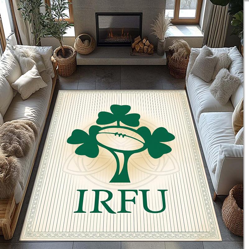Ireland Rugby Crystal Velvet Carpet Soft Anti?Slip Floor Mat Comfortable Home Living Room Bedroom Decor Rug