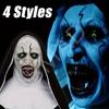 Horror Die Nonne Maske Cosplay Gruselig Blutig Dämon Geistergesicht Latexmasken Mit Kopftuch Halloween Party Kostüm Requisiten Deluxe