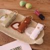 Heart-Shaped Mini Lipstick Keychain with Mirror: Portable Leather Holder for Girls