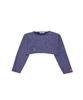 320SHOWROOM Wool Blend Round Neck Crop Stud Knit Tshirts Purple