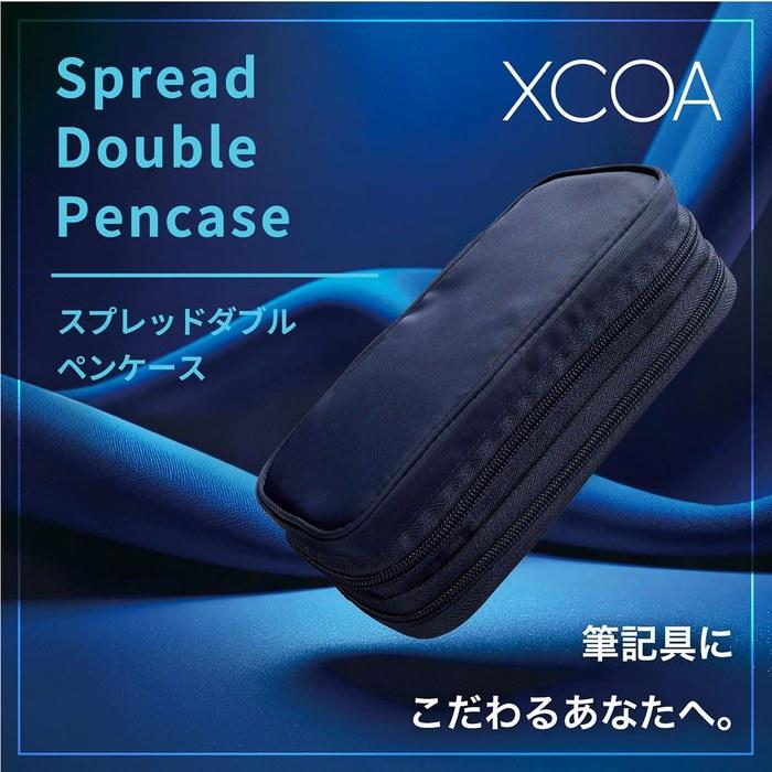 Lihit Lab XCOA Spread Double Pen Case Jet Black A3801-24