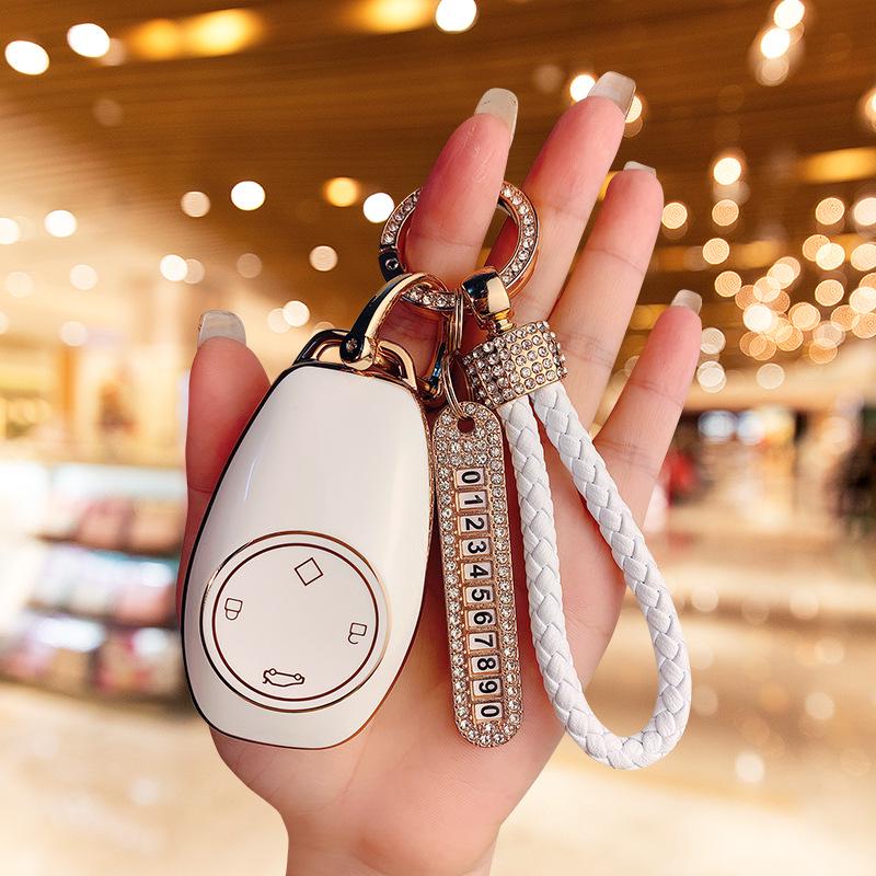 Leapmotor T03 Key Case for 2024 Model: C11, C01, C16, C10, B10 - High-end Car Interior Accessories for Women.