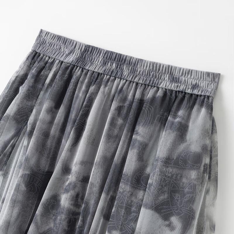broadcast Vintage Print Mesh Midi Skirt