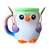Penguin Ice Cream Pint Holder with Spoon Snack Drawer Reusable Ice Cream Containers Popsicle Holders Beer Can Cup Sleeve