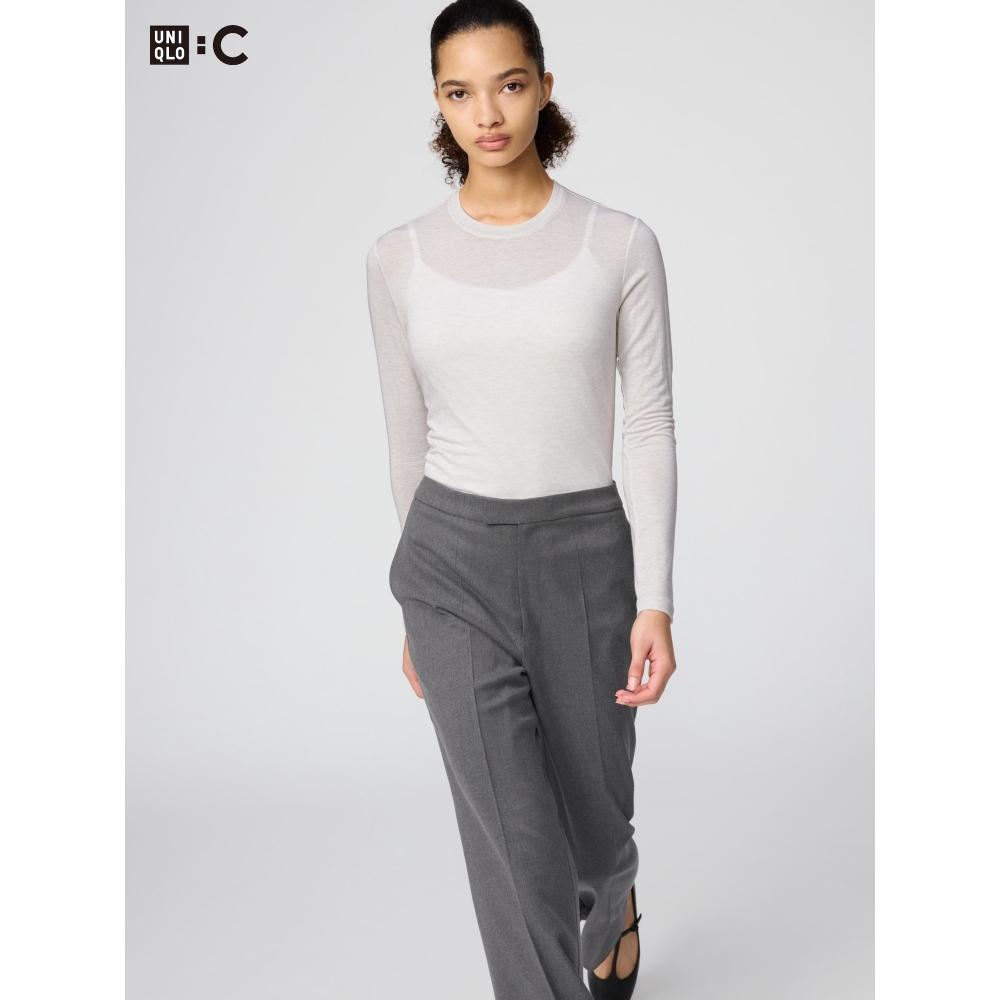 Uniqlo HeaTTech Cashmere Blend Crewneck T  Long Sleeve  exTra Warm