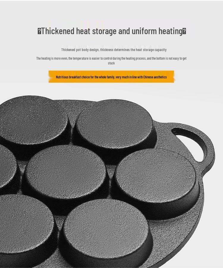 Non-Stick Cast Iron Egg Burger Mold & Dumpling Pan