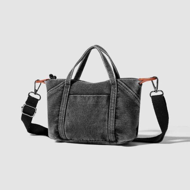 

Винтажная джинсовая сумка через плечо женская маленькая сумка-мессенджер многокарманная сумка-сатчел сумка-тоут регулируемый ремешок женские сумки кроссбоди чёрный