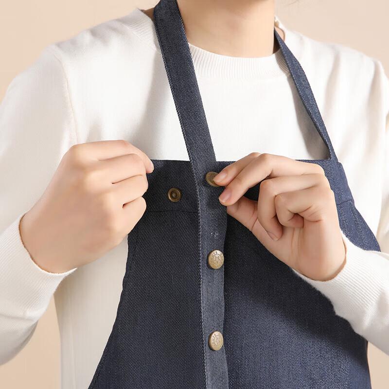 MARYYA Durable Denim Kitchen Apron