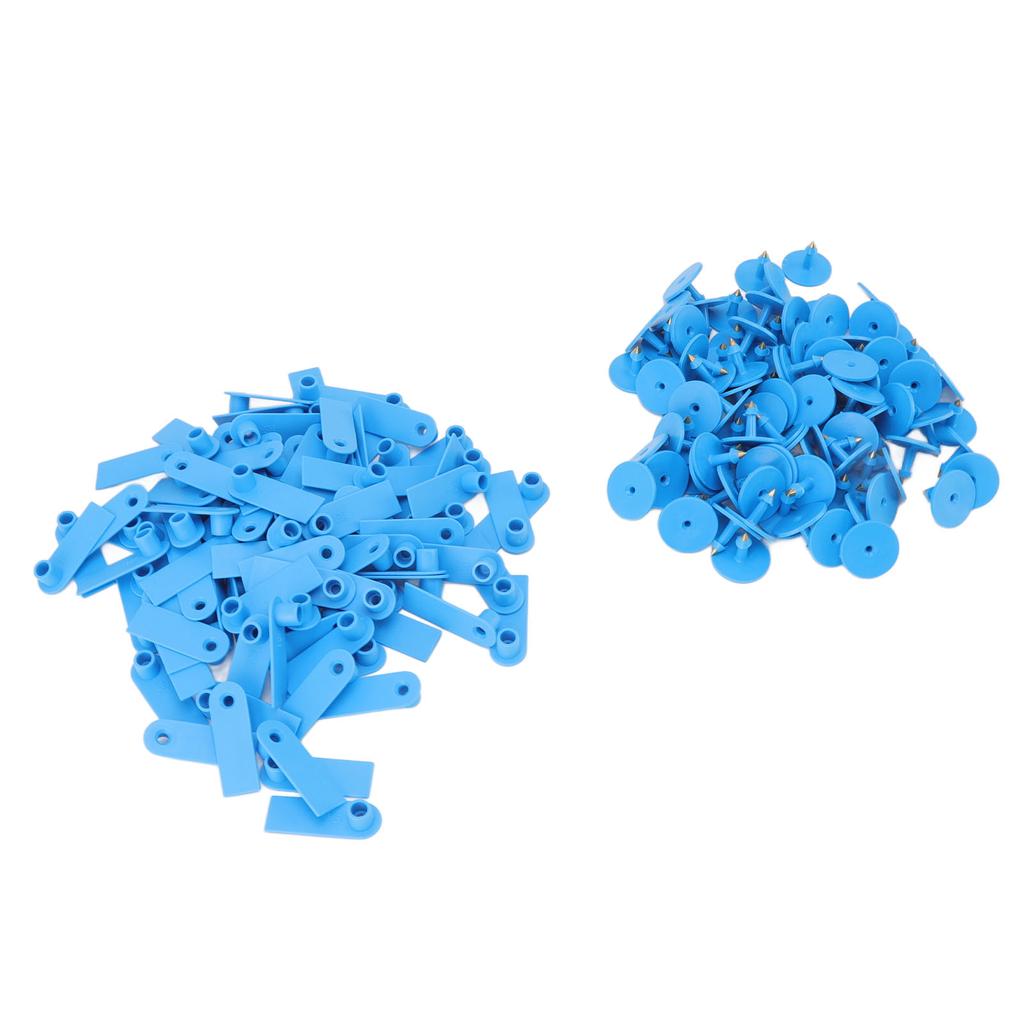 100Pcs Ear Tag Professional Livestock Blank Ear Tag for Pigs Cows Cattles Sheeps Blue