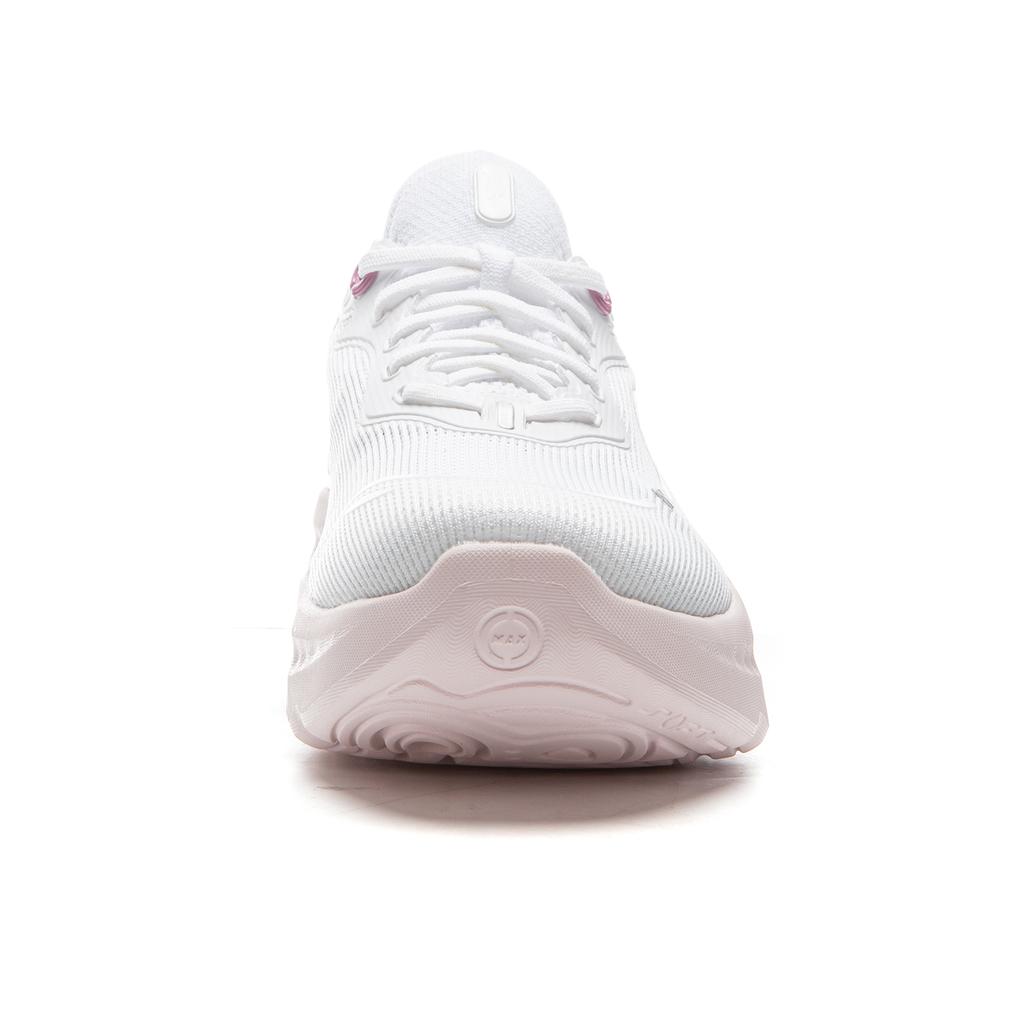 New LiNing Cushioning Breathable Wear Resistant Low Top Casual Shoes Women's White Pink AGLV010-4