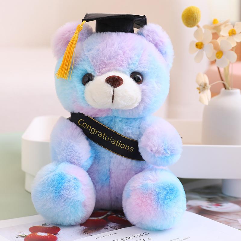 Nice 16 Styles Kawaii Dr. Bear Plush Toys Stuffed Soft Colorful Teddy Animal Dolls Graduation Birthday Gifts For Students Girls