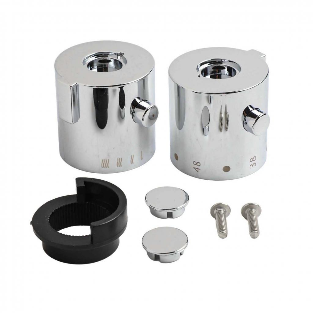 Knob Handles For SMA Thermostatic Mirror Shower Silver
