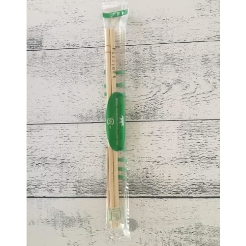 Bulk Purchase of 200 Pairs: Yamato Bussan Disposable Bamboo Chopsticks, Round, with Toothpicks, Approx. 20cm Long X 5mm Diameter, Individually Wrapped