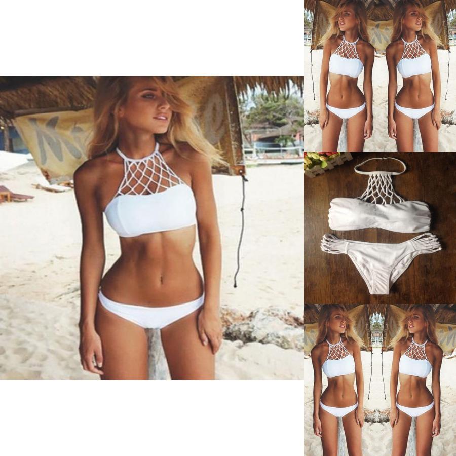 Premium Quality Summer Women Sexy Swimwear Crochet Crop Bikini With Padded Design